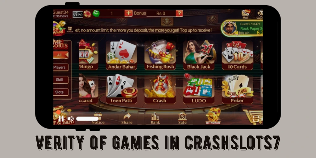 Games in Crashslots7